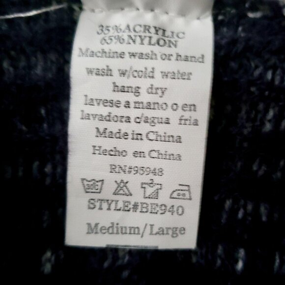 COZY Casual Women's Polka Dot 3/4 Sleeve Knit Gray Pullover Sweater Size M/L - Picture 8 of 10